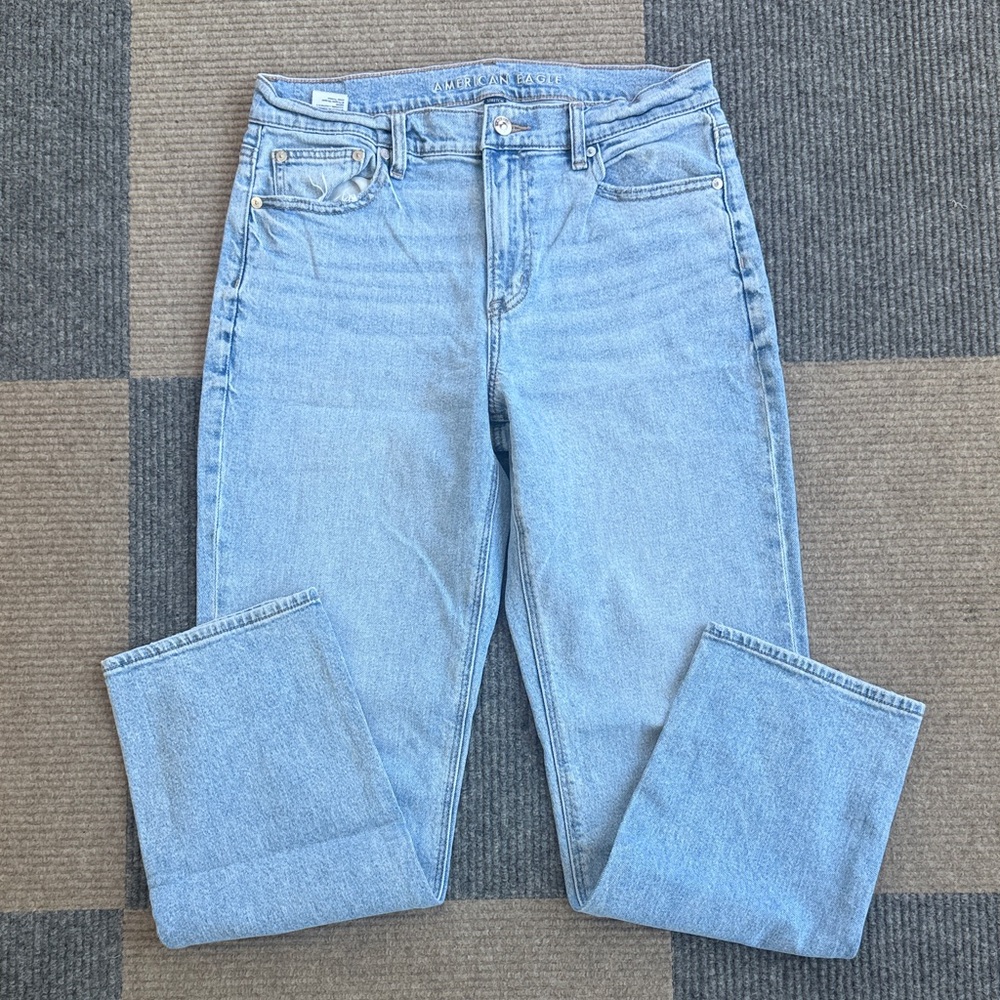 American Eagle Outfitters Light Blue Straight Leg Jeans